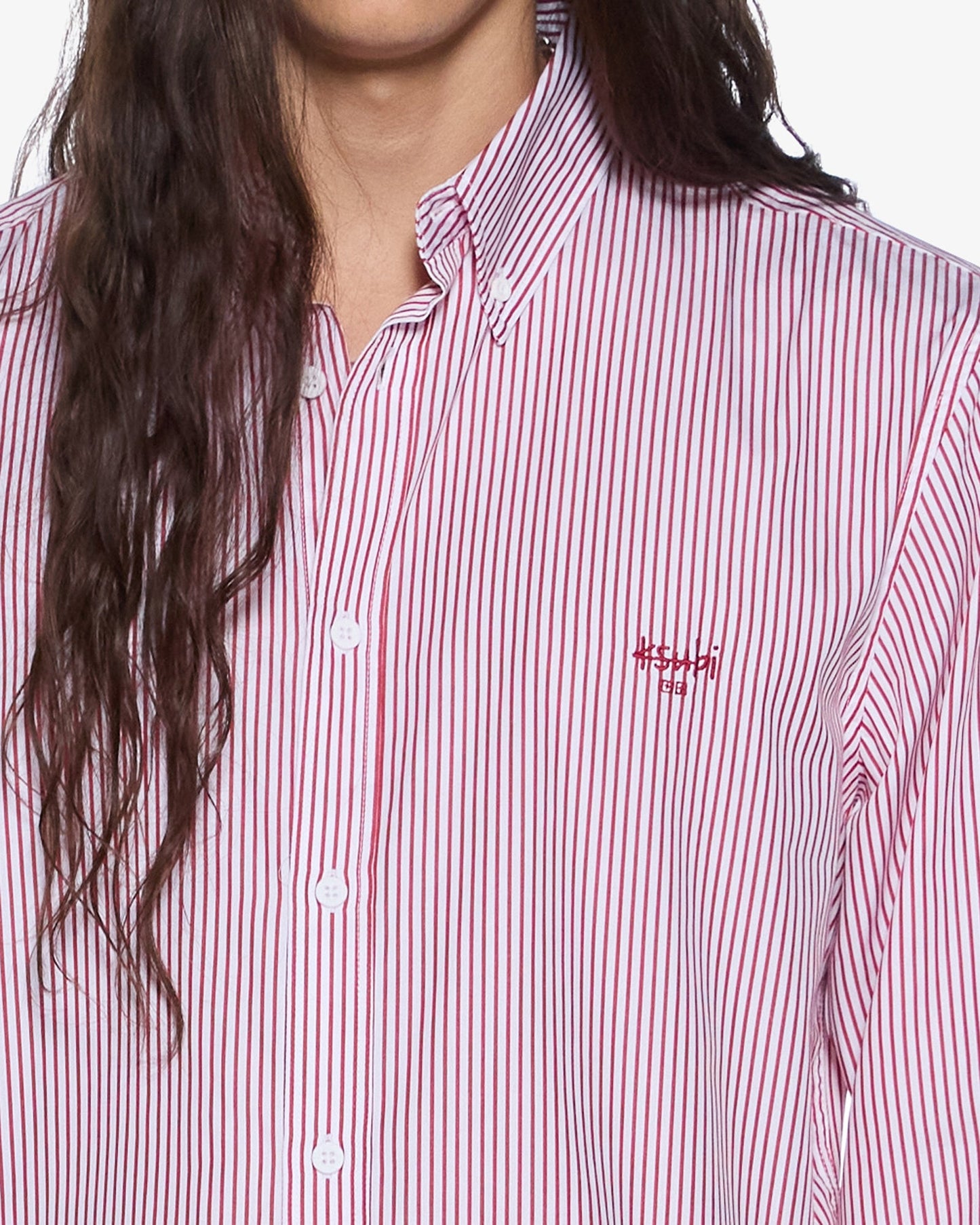 KADE LS SHIRT RED-WHITE