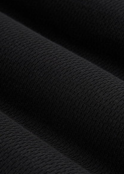 Double Honeycomb Thermal Crewneck for Tall Men in Black