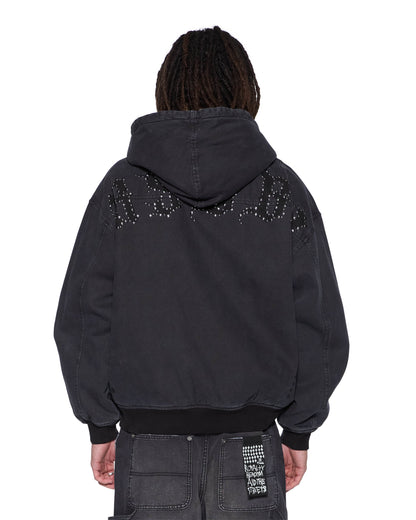 BOMBER JACKET STUD BLACK