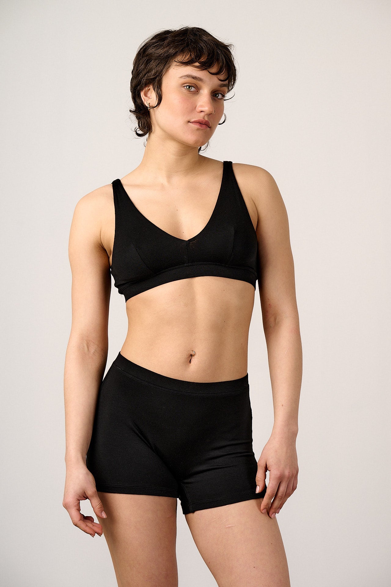 Kit - Viscose Boxer Shorts in Black