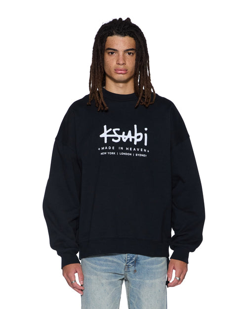PLATED EKCESS CREWNECK JET BLACK