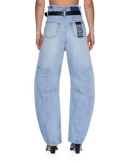 HI BARREL JEAN CUTOFF VAPOUR
