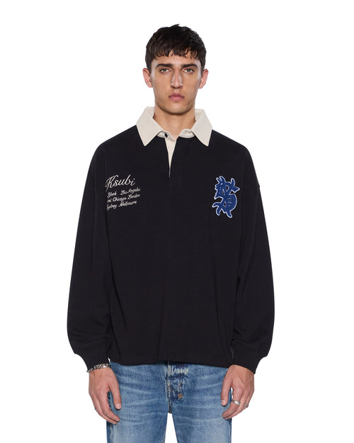 RUGGED RUGBY LS JERSEY BLACK FADE