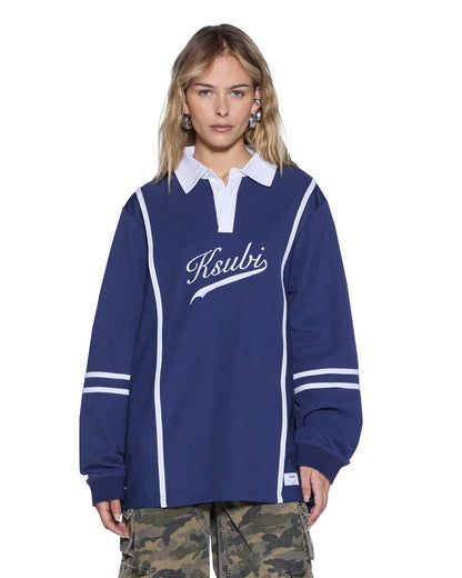 PLAYOFF LS POLO JERSEY NAVY
