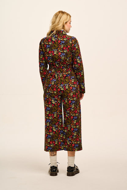 Tavira -  Cotton Long Sleeve Jumpsuit in Vintage Floral