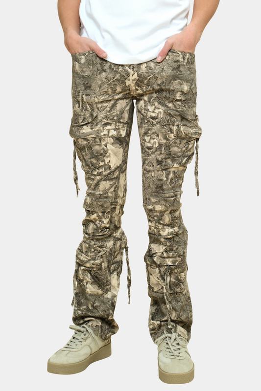 Twill Stacked Pants W/Multi Cargo Pocket
