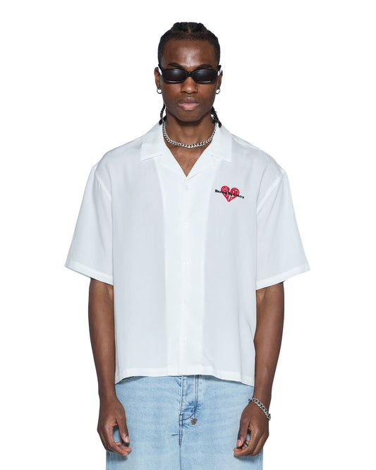 HBL DINER SS SHIRT SATIN WHITE