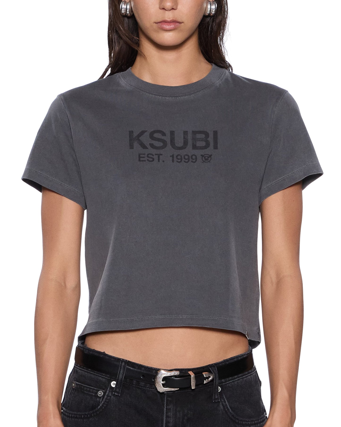 SHRUNKEN SS TEE CHARCOAL