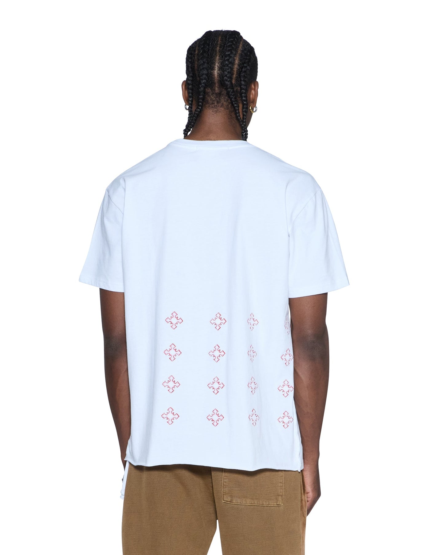 4X4 PAISE BIGGIE SS TEE WHITE RED