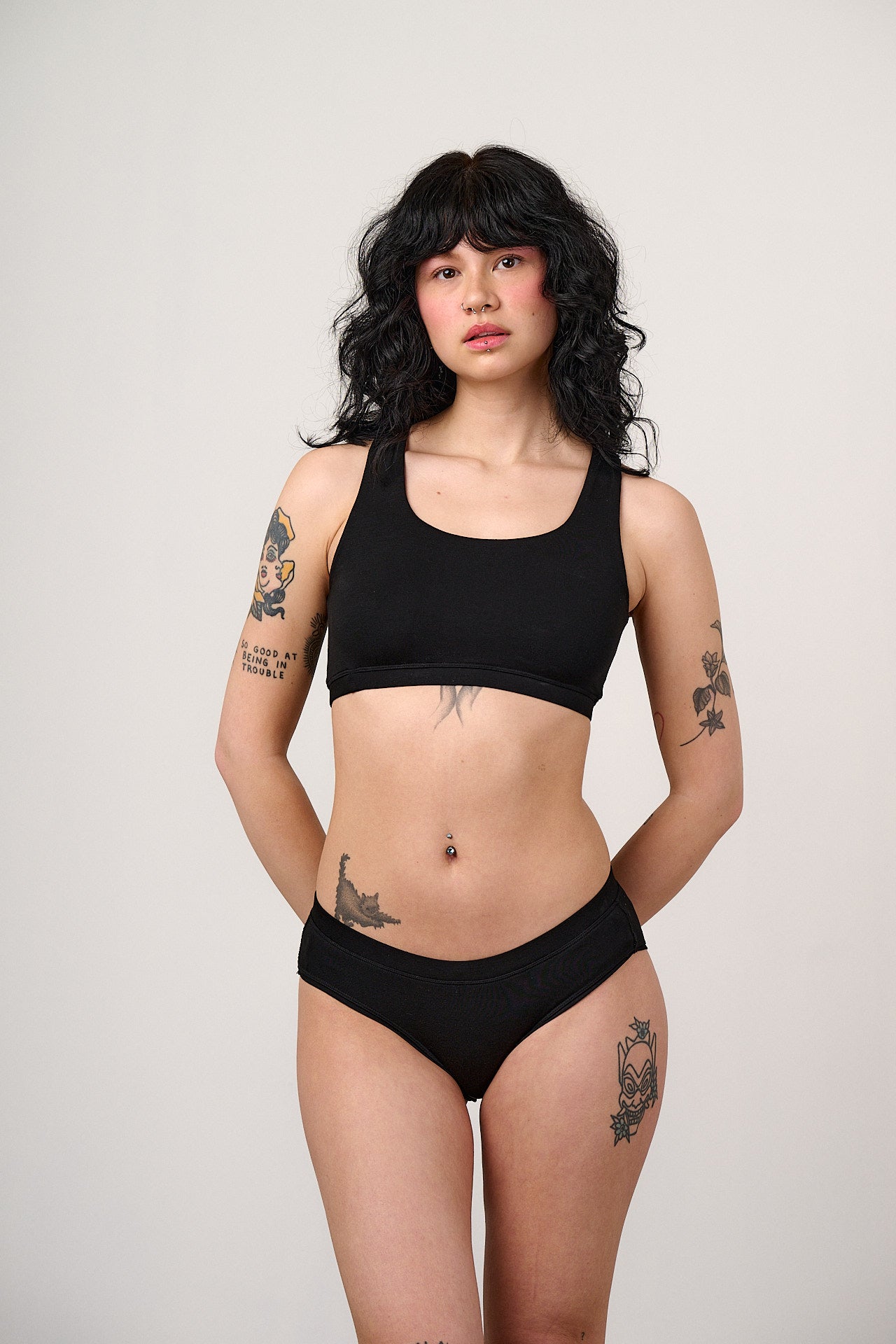 Collette - Viscose Brief in Black